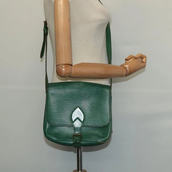 LOUIS VUITTON Epi Cartouchiere MM Shoulder Bag Green M52244 LV Auth 125397 - Picture 3 of 16